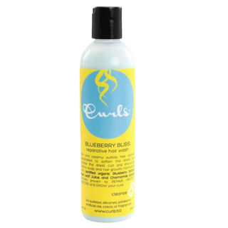 curls blueberry bliss reparative hair wash 8oz sulfate free cleanser for strong healthy hydrated curls