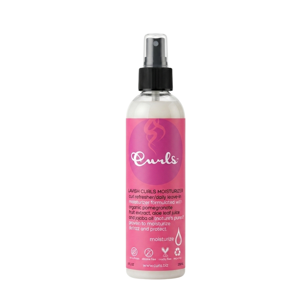 curls lavish curls moisturizer 8oz daily leave in curl refresher hydrating cream for frizz free soft defined curls