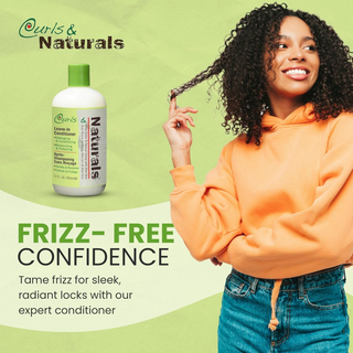 Curls & Naturals Leave-In Conditioner 12oz- Hydrate, Detangle & Define Natural Curls