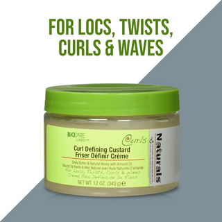 BioCare Curls & Naturals Curl Defining Custard 340g- Honey & Shea Oil for Perfect Curls