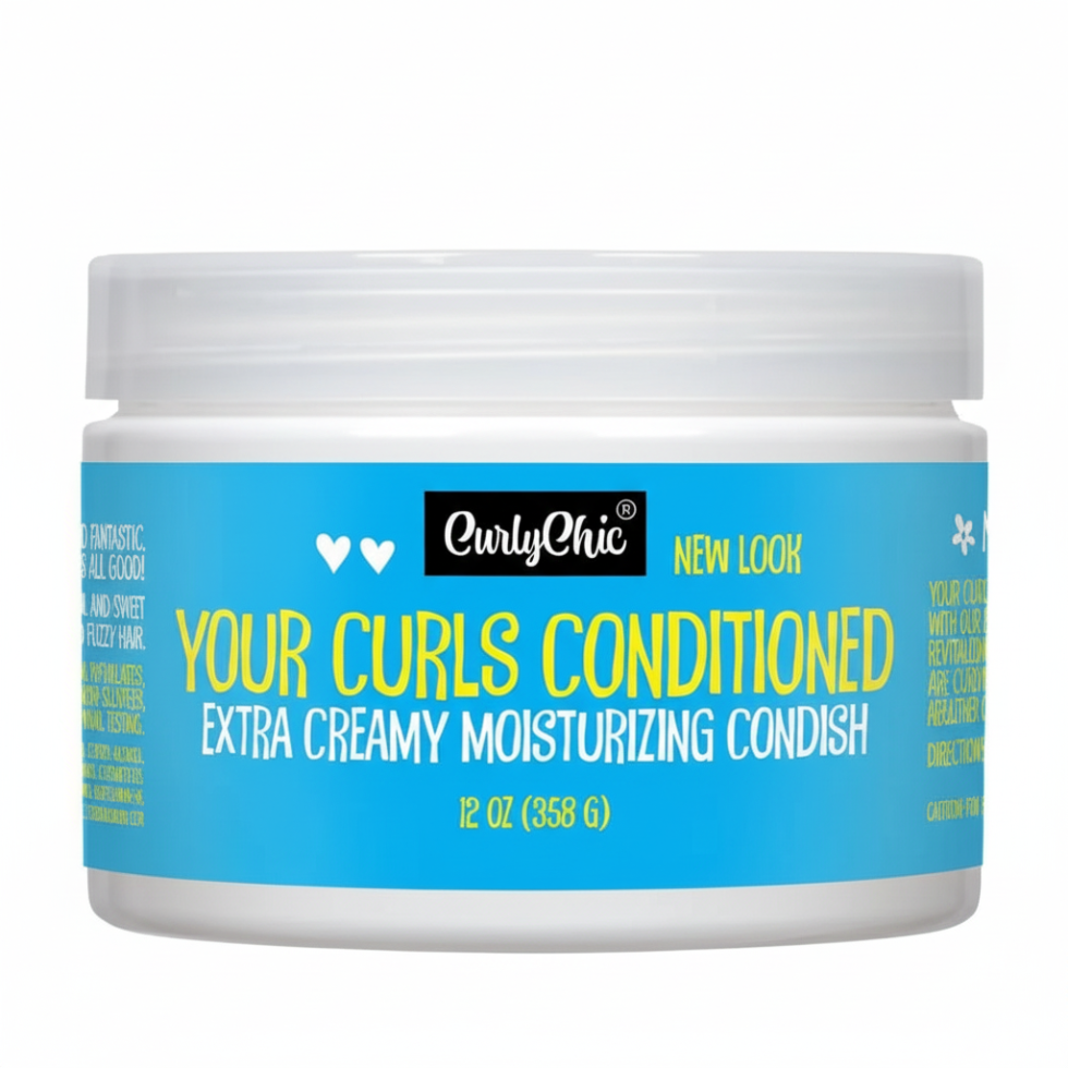 Curly chic creamy condish 354ml leave in curl moisturizer for hydration and frizz control