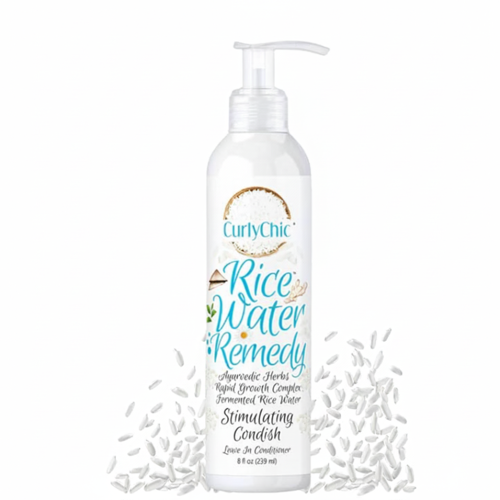 Curly chic rice water conditioner 239ml for detangling strengthening and hair growth support curls