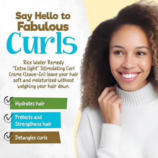 Curly chic rice water conditioner 239ml for detangling strengthening and hair growth support curls