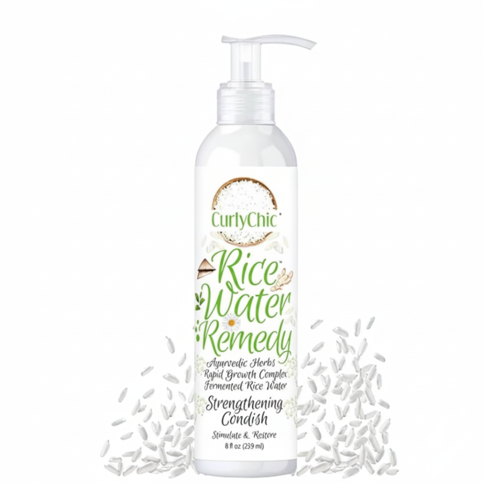 Curly chic rice water strengthening conditioner 239ml for repair protection and fortifying curly hair