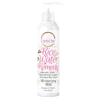 Curly chic rice water moisturizing milk 239ml for curl hydration detangling and frizz control