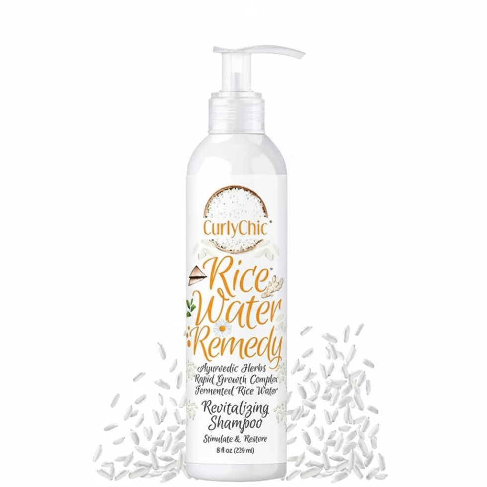 Curly chic rice water shampoo 239ml for strengthening nourishing and revitalizing curls