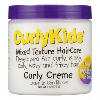 Curly Kids Curly Creme Leave In Conditioner 6oz for soft defined coily wavy frizzy hair