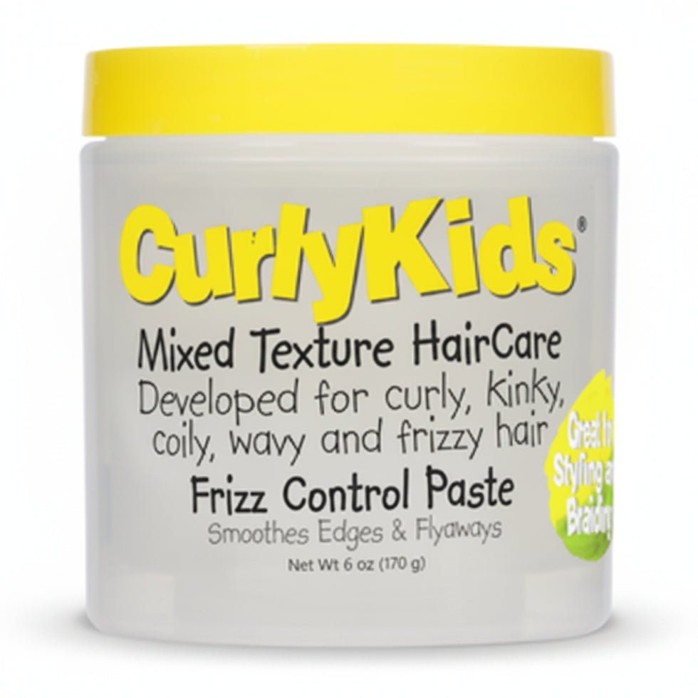 Curly Kids Frizz Control Paste 6oz for smooth edges and healthy mixed texture hair