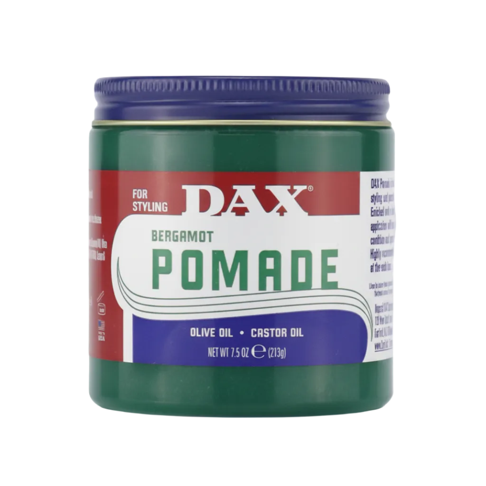 dax bergamot pomade 213g strong hold styling olive castor oil classic barber hair grooming product
