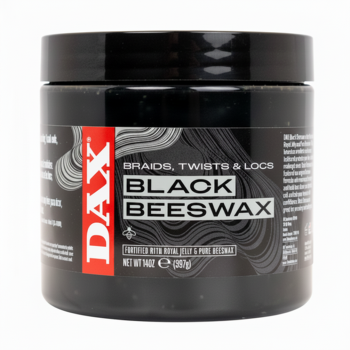 DAX Black Bees-Wax 14oz | Strong Hold Braids, Locs & Styling Control