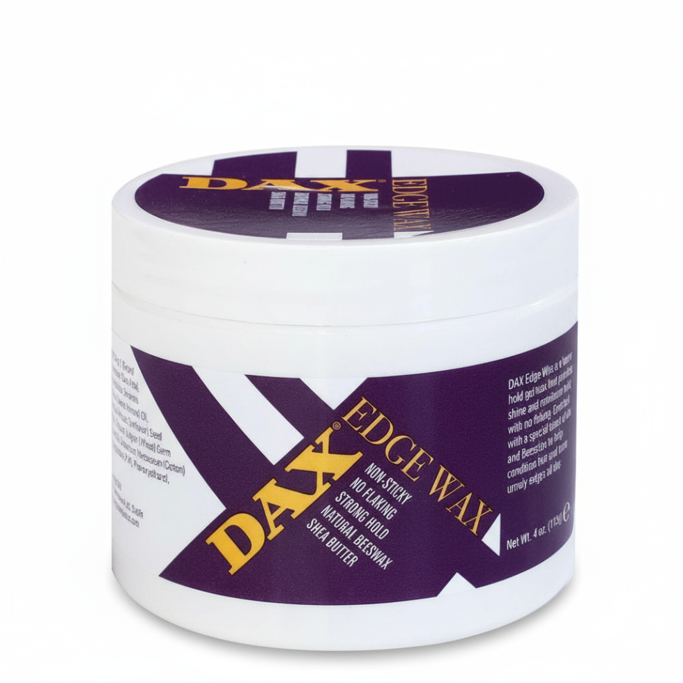 dax edge wax 113g strong hold edge control with castor oil shea butter smooth sleek edges