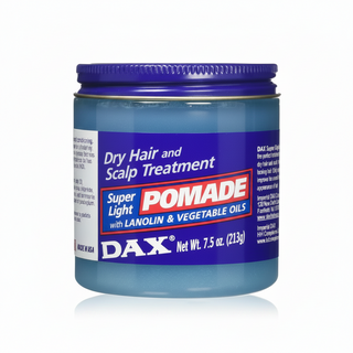 dax super light pomade 7.5 oz flexible hold lanolin essential oil shine natural hair styling product smooth lightweight finish