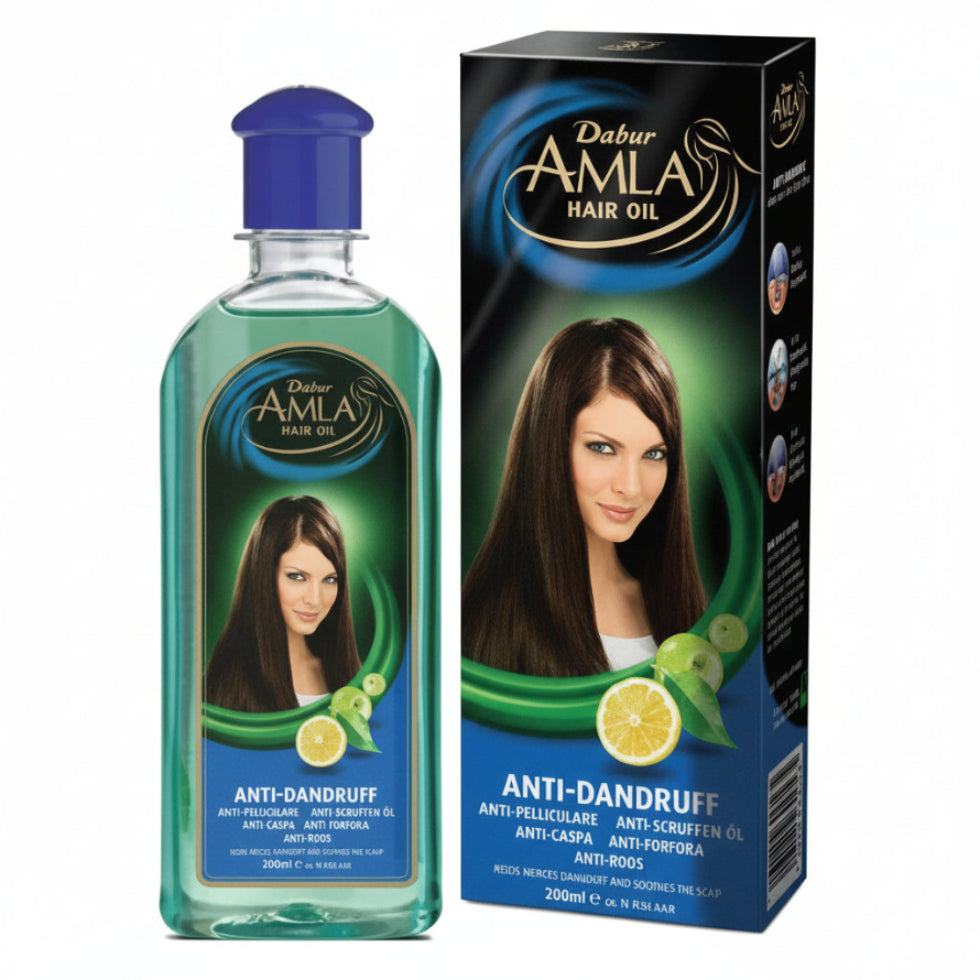 dabur amla anti dandruff hair oil 200ml for scalp care flake control nourishment and stronger healthier looking hair
