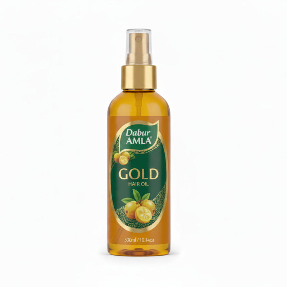 dabur amla gold hair oil 200ml strengthening nourishing herbal hair care oil with amla almond and henna for shine and soft healthy hair
