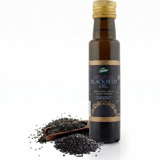 dabur organic blackseed oil 100ml nigella sativa herbal wellness oil for hair scalp and skin nourishment natural antioxidant care
