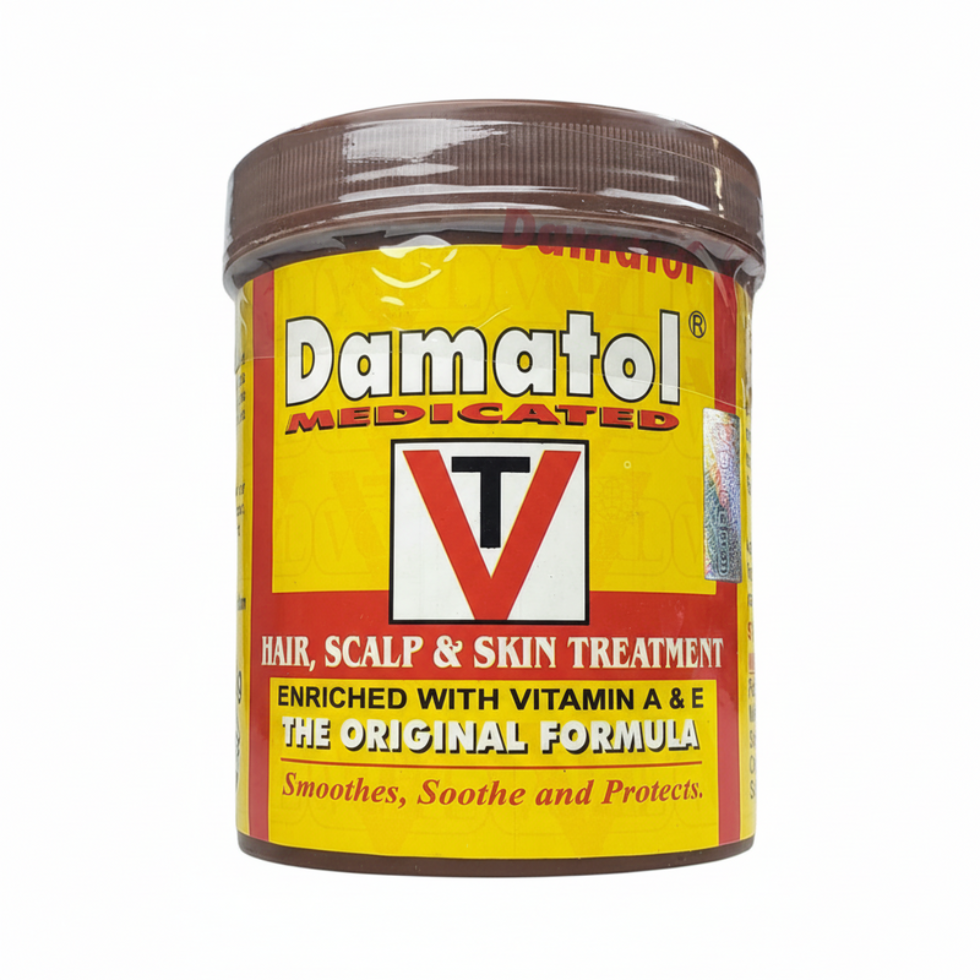 damatol medicated hair scalp skin treatment 250gm vitamin a e anti dandruff dry scalp relief cream