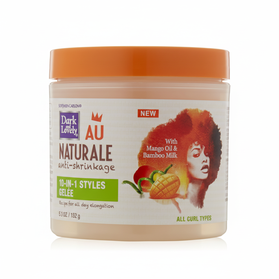 dark and lovely au naturale 10 in 1 styles gele 152g anti shrinkage frizz control curl defining gel natural hair