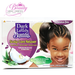 Dark & Lovely Beautiful Beginnings Scalp Care Relaxer Kit [ Fine Hair ] - 1 Full Head Application