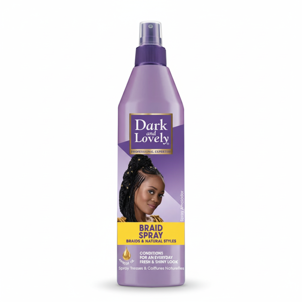 dark and lovely braid spray 250ml moisture freshness braids protective styles scalp hydration spray