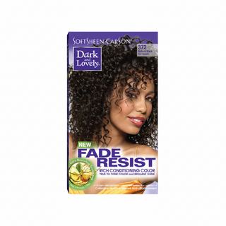 dark and lovely fade resist 372 natural black conditioning permanent hair color dye for soft shiny healthy looking black hair