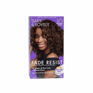 dark and lovely fade resist 373 brown sable conditioning permanent hair color with rich brown tones long lasting color and up to 100 percent grey coverage
