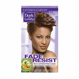dark and lovely fade resist 374 rich auburn conditioning permanent hair color for vibrant soft shiny healthy looking hair