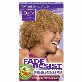 dark and lovely fade resist 384 light golden blonde conditioning permanent hair color for soft shiny radiant blonde hair