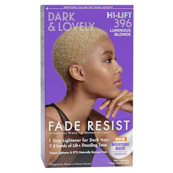dark and lovely fade resist 396 luminous blonde rich long lasting blonde hair color