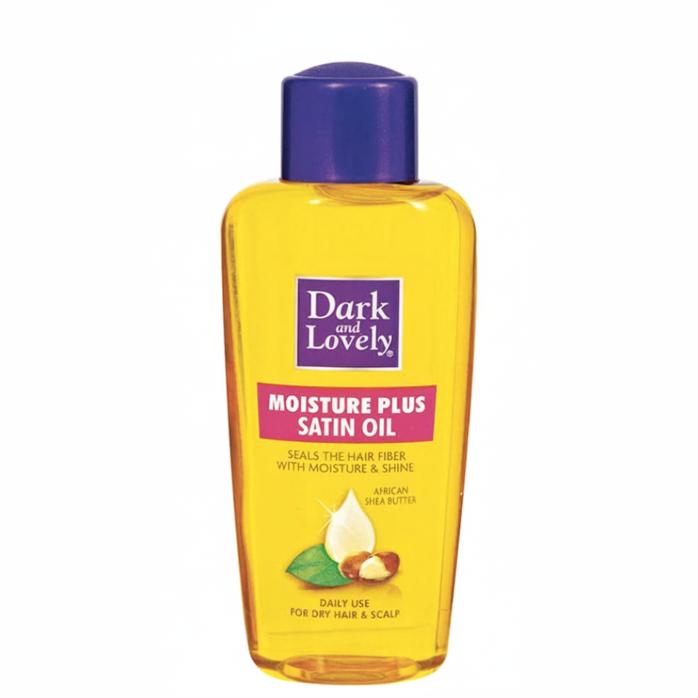 dark and lovely moisture plus satin oil 125ml shea butter shine moisture hair oil frizz control