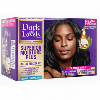 Dark and Lovely superior moisture plus relaxer kit regular 500g for smooth straight and shiny hair
