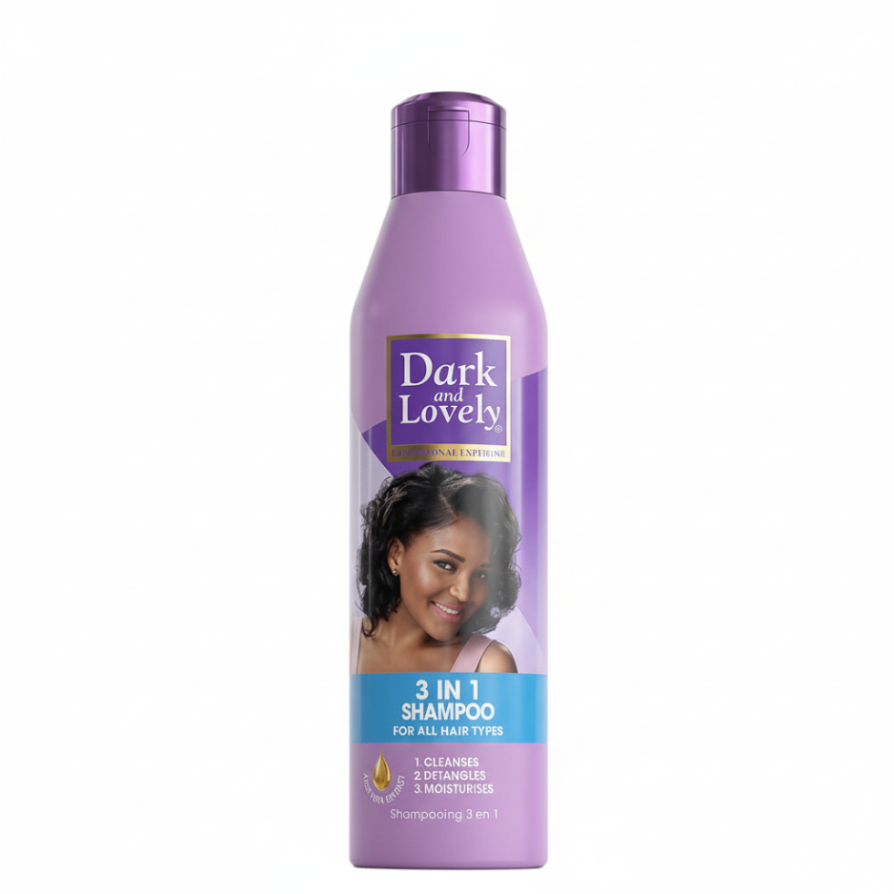 dark and lovely 3 in 1 shampoo cleanse detangle moisturise hair soft smooth healthy hair care