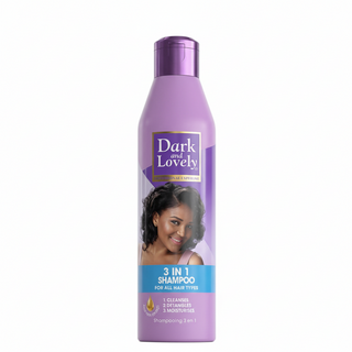 dark and lovely 3 in 1 shampoo cleanse detangle moisturise hair soft smooth healthy hair care