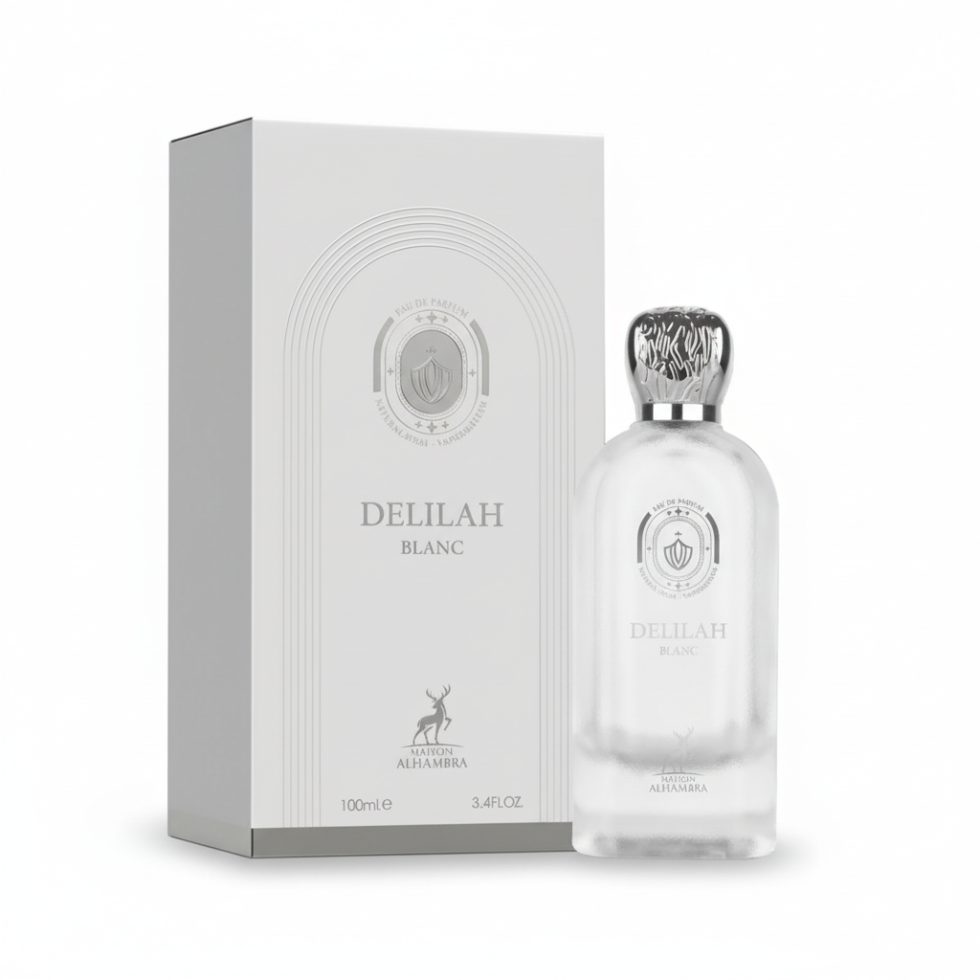 delilah blanc edp 100ml maison alhambra floral fruity women perfume peach orange blossom vanilla musk
