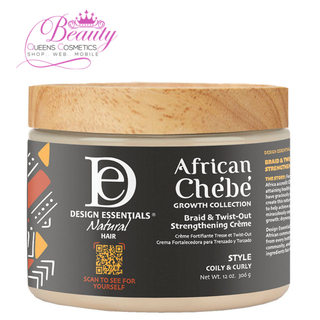 Design Essentials African Chébé Braid & Twist-Out Strengthening Creme 12oz | Hydrate & Define