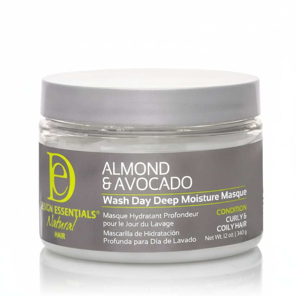 Design Essentials Natural Almond & Avocado Wash Day Deep Moisture Masque 12oz | Condition Curly & Coily Hair