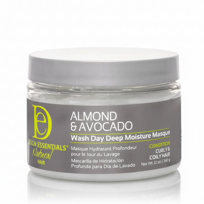 Design Essentials Natural Almond & Avocado Wash Day Deep Moisture Masque 12oz | Condition Curly & Coily Hair