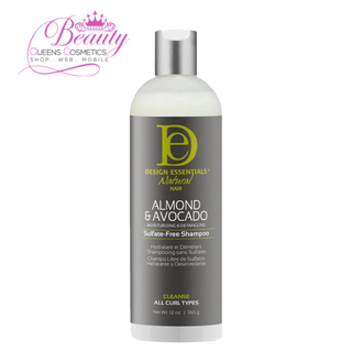 Design Essentials Natural Almond & Avocado Moisturizing & Detangling Sulfate-Free Shampoo 12oz | Hydrating Cleanse
