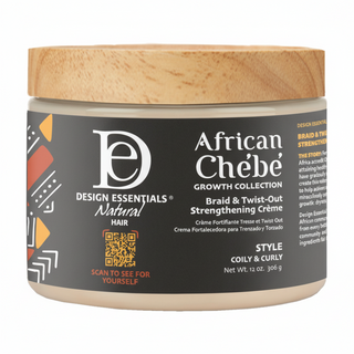 design essentials african chebe braid twist out strengthening creme for hydrated defined frizz free soft hair