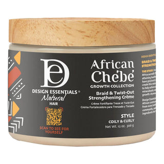 design essentials african chebe strengthening cream for braids twist outs moisture and breakage control