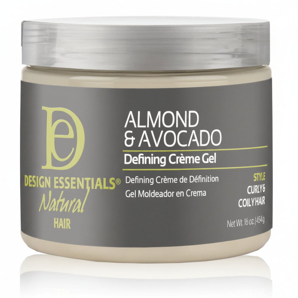 design essentials almond avocado curl defining creme gel for hydrating defining soft frizz free shiny curls