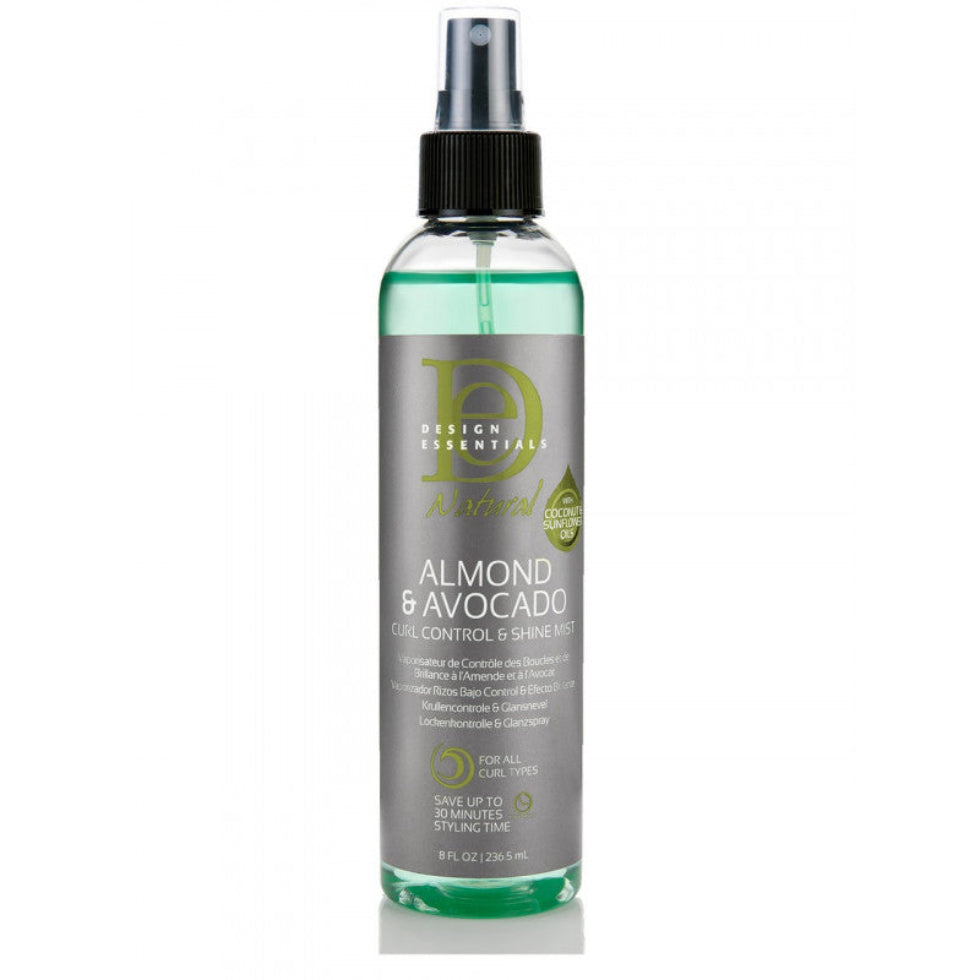 design essentials almond avocado curl control shine mist for frizz free hydrated soft shiny defined curls
