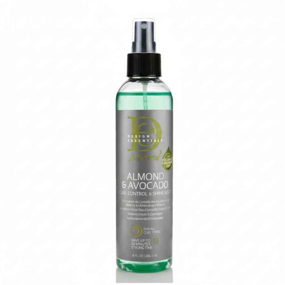 Design Essentials curl control shine mist for frizz free shiny hydrated curls
