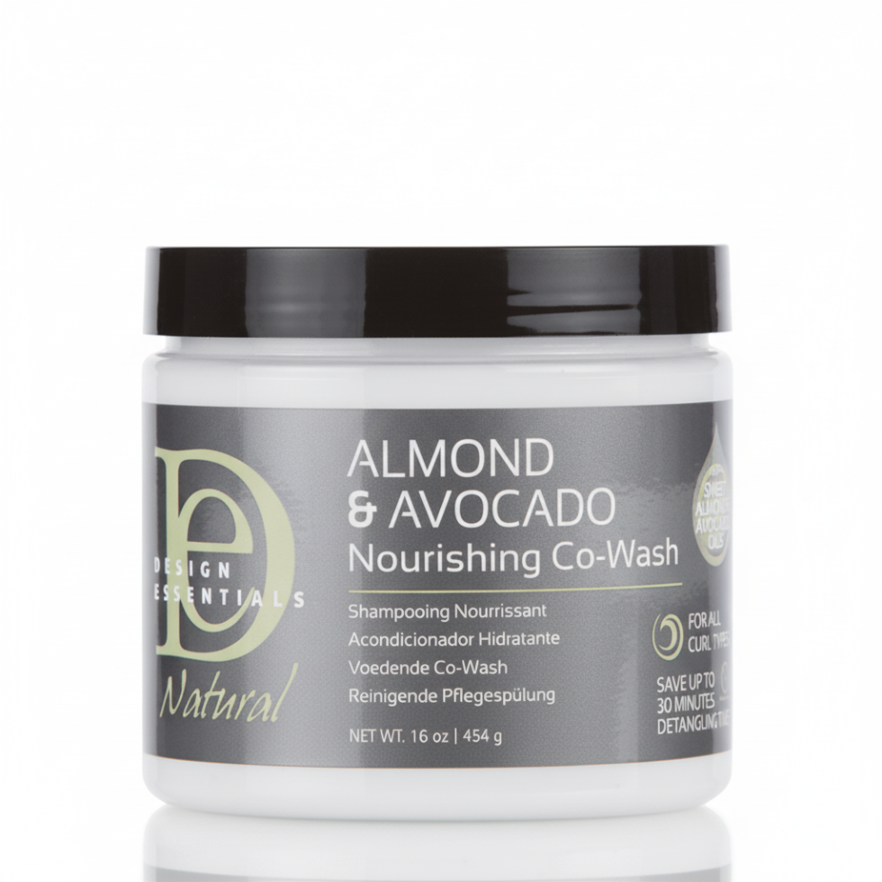 Design Essentials almond avocado co wash for hydrating detangling curly hair
