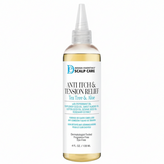 design essentials anti itch tension relief oil with tea tree aloe for soothing hydrated healthy scalp