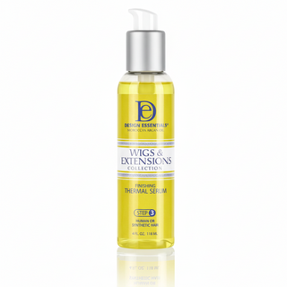 design essentials argan oil thermal serum for wigs and extensions heat protection smooth shiny frizz free hair