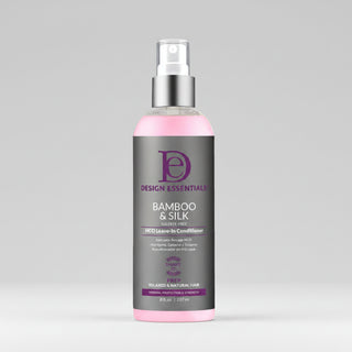design essentials bamboo silk hco leave in conditioner for strong hydrated smooth frizz free shiny manageable hair