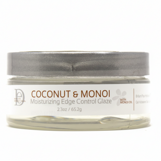 design essentials coconut monoi edge control glaze for sleek edges long lasting hold smooth shiny frizz free finish