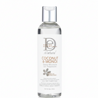 design essentials coconut monoi deep moisture oil treatment for repairing hydrating soft smooth shiny frizz free hair