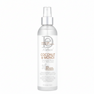design essentials coconut water curl refresher for hydrating defining soft frizz free bouncy curls