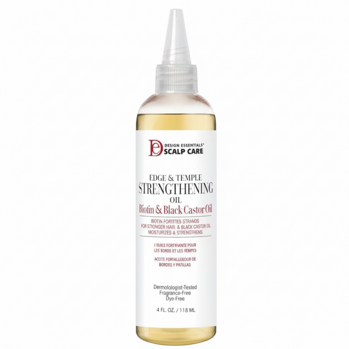 design essentials edge temple strengthening oil for stronger edges hairline repair and reduced breakage